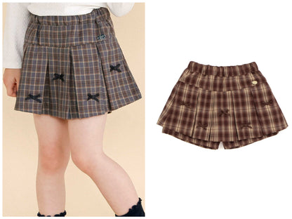 日本童裝  SLAP SLIP 百摺格紋裙褲 90-130cm 女童款 秋季 SKIRTS PANTS