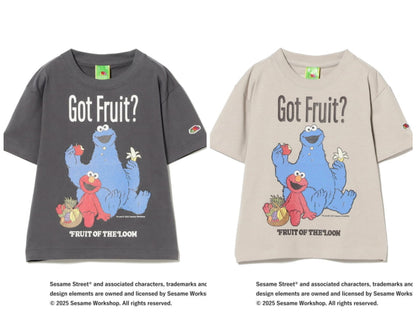 B:MING by BEAMS FRUIT OF THE LOOM Sesame Street Print Top (100-140cm) for Boys and Girls (Summer) 