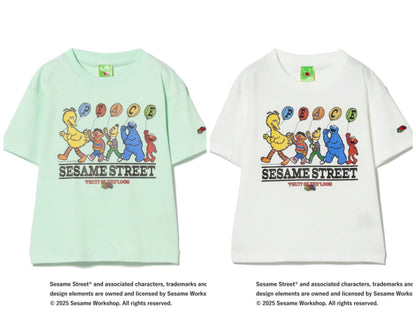 B:MING by BEAMS FRUIT OF THE LOOM Sesame Street Print Top (100-140cm) for Boys and Girls (Summer) 