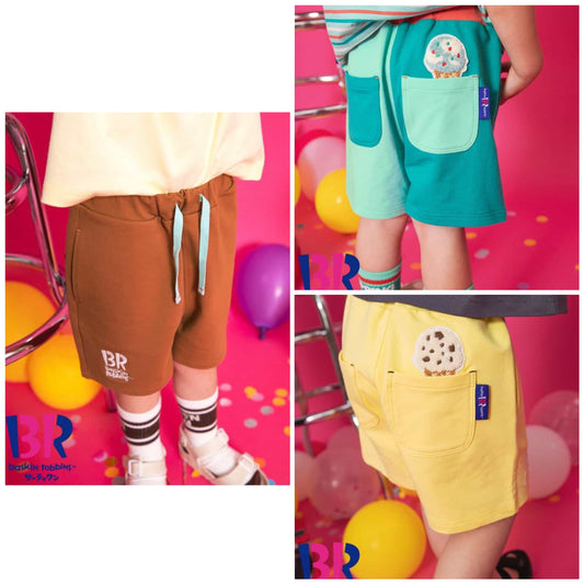 Japanese children's clothing BREEZE x Baskin-Robbins shorts 80-140cm boys' summer PANTS 