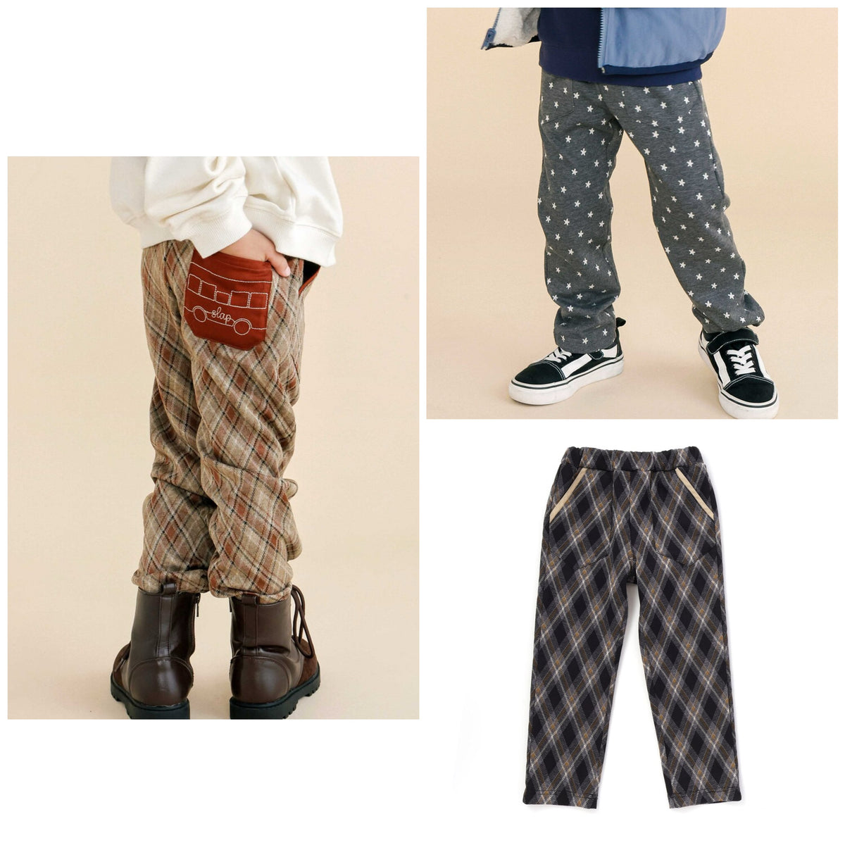 日本童裝  SLAP SLIP 撞色口袋長褲 80-120cm 男童款 秋季 PANTS