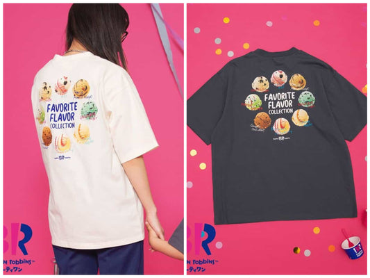 BREEZE x Baskin-Robbins Japanese Kids' Clothing: Ice Cream Print Top (M) (Adult Summer) 