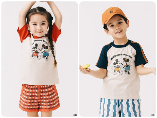 Japanese B:MING by BEAMS Disney / MICKEY &amp; MINNIE Tops 90-150cm Boys'/Girls' Summer TOPS 