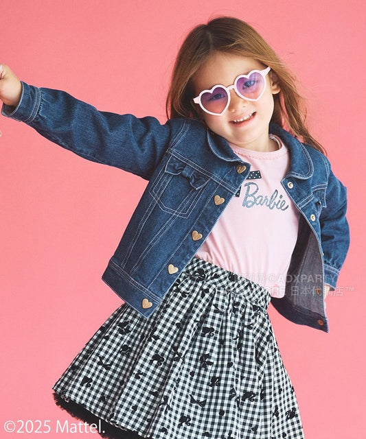 日本童裝 aF#a325 x Barbie 牛仔外套 110-150cm 女童款 秋季 OUTERWEAR