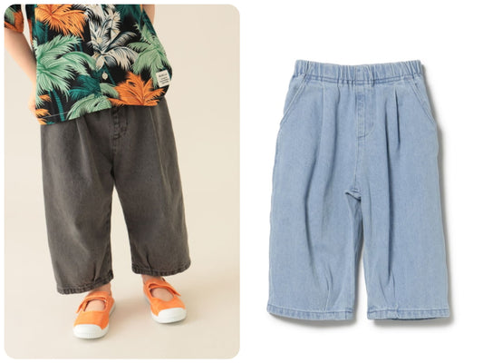 Japanese BEAMS mini jeans 90-150cm boys' summer PANTS 