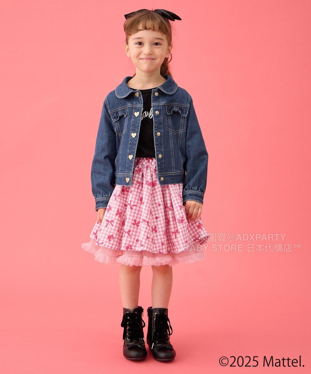 日本童裝 aF#a325 x Barbie 牛仔外套 110-150cm 女童款 秋季 OUTERWEAR