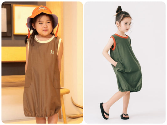 B:MING by BEAMS Amphibious UV-Protected Tank Dress (100-140cm) for Girls: Summer Outerwear. Summer Swimwear Special. 