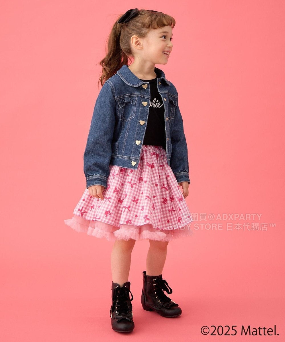 日本童裝 aF#a325 x Barbie 牛仔外套 110-150cm 女童款 秋季 OUTERWEAR