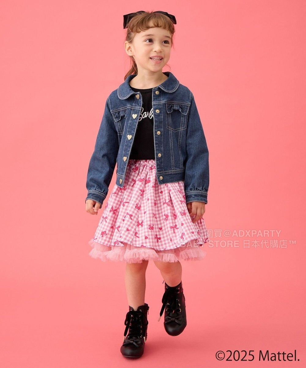 日本童裝 aF#a325 x Barbie 牛仔外套 110-150cm 女童款 秋季 OUTERWEAR