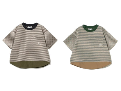 Japanese children's clothing B:MING by BEAMS striped top 100-140cm boys' summer TOPS 