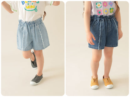 Japanese children's clothing BEAMS mini denim culottes 90-150cm girls summer PANTS 