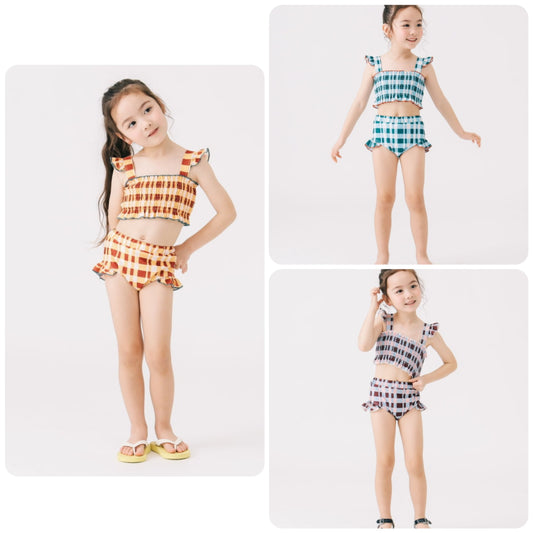 B:MING by BEAMS UV-Protective Two-Piece Swimsuit Set (110-130cm) for Girls: Summer Swimsuit Special 