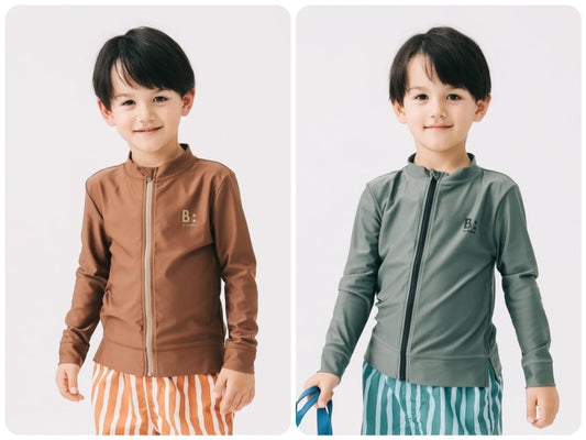 B:MING by BEAMS UV-Protective Swimsuit Jacket (110-130cm) for Boys: Summer Swimsuit Special 