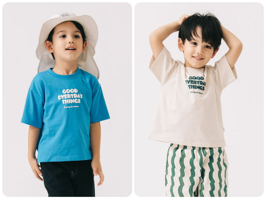 Japanese children's clothing B:MING by BEAMS printed letter top 100-140cm girls summer TOPS 