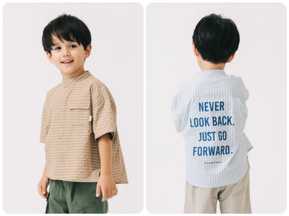 Japanese children's clothing B:MING by BEAMS checkered shirt 100-140cm boys' summer TOPS 