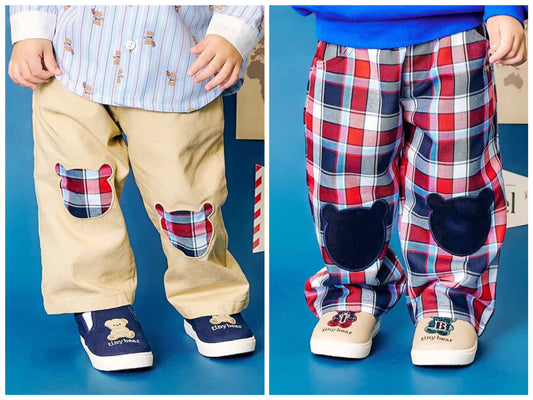 日本童裝 apres les cours x tiny bear 熊仔休閒褲 80-120cm 男童款 秋季 PANTS