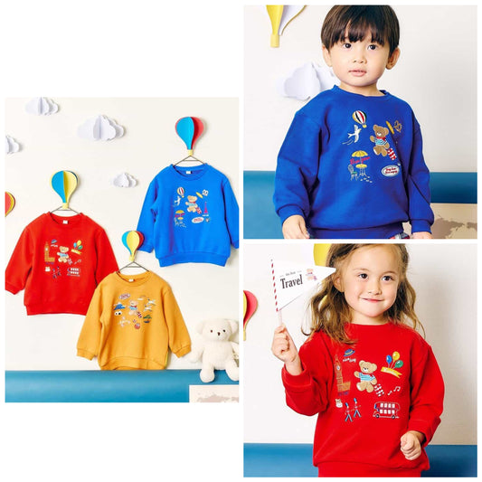 日本童裝 apres les cours x tiny bear 衛衣 80-120cm 男童款/女童款 秋季 TOPS