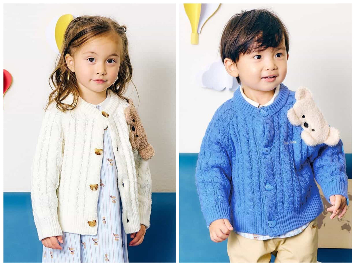 日本童裝 apres les cours x tiny bear 針織外套 80-120cm 男童款/女童款 秋季 OUTERWEAR