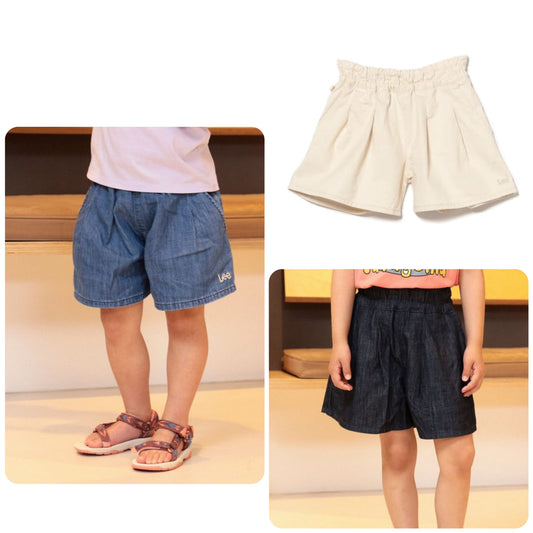 Japanese children's clothing B:MING by BEAMS x Lee denim culottes 110-150cm girls' summer PANTS 