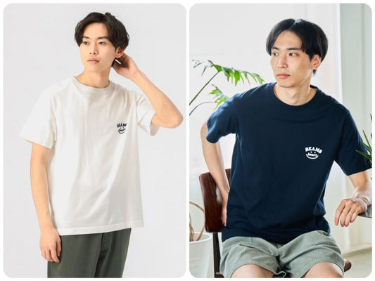 Japanese children's clothing BEAMS HEART parent-child short-sleeved tops S-XL adult summer TOPS 