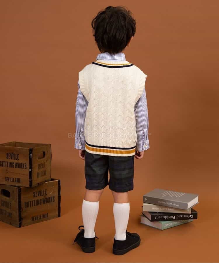 日本童裝 BREEZE 針織背心 90-130cm 男童款 冬季 TOPS 面試/宴會/表演