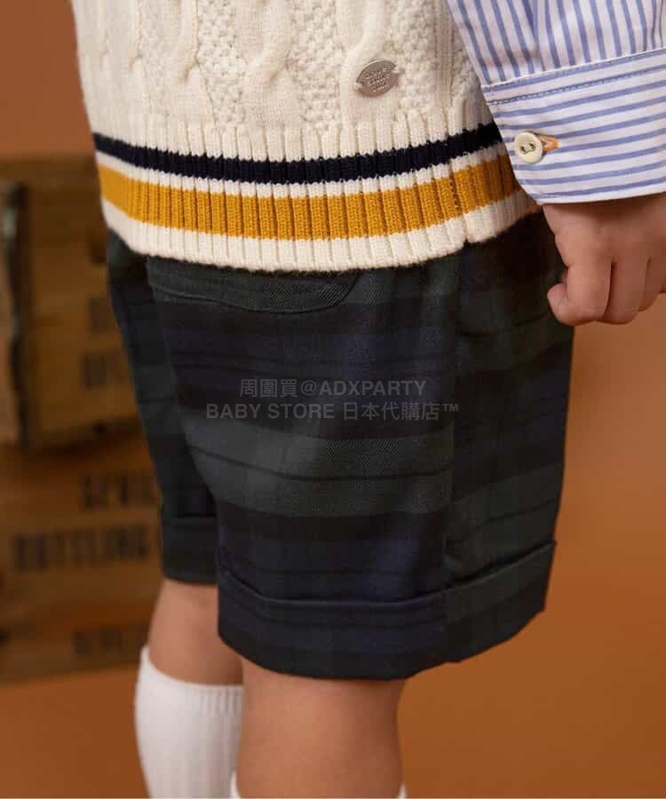 日本童裝 BREEZE 格仔短褲 90-130cm 男童款 冬季 PANTS 面試/宴會/表演