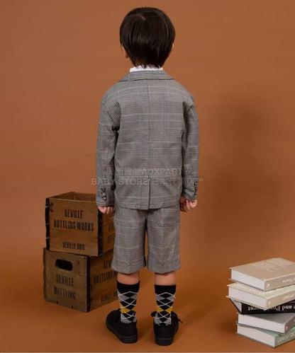 日本童裝 BREEZE 格仔短褲 90-130cm 男童款 冬季 PANTS 面試/宴會/表演