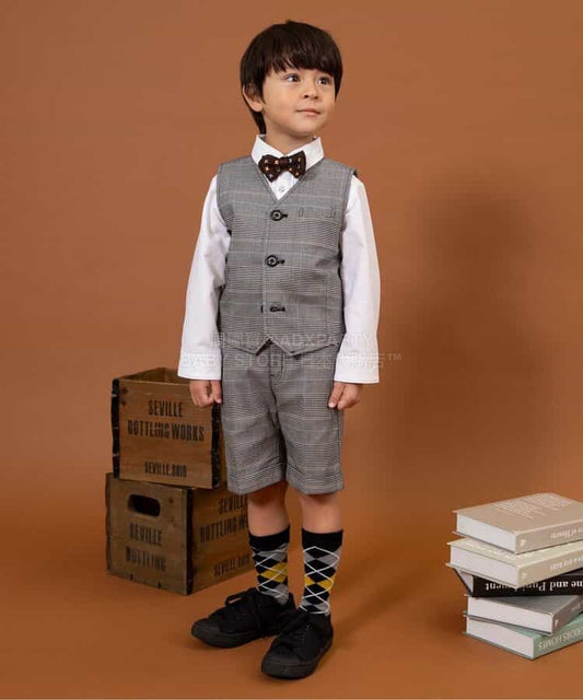 日本童裝 BREEZE 格仔短褲 90-130cm 男童款 冬季 PANTS 面試/宴會/表演