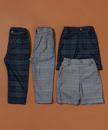 日本童裝 BREEZE 格仔短褲 90-130cm 男童款 冬季 PANTS 面試/宴會/表演
