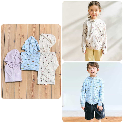 日本童裝 apres les cours 防UV 接觸冷感 薄外套 80-130cm 男童款/女童款 夏季 OUTERWEAR