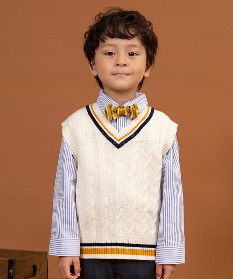 日本童裝 BREEZE 針織背心 90-130cm 男童款 冬季 TOPS 面試/宴會/表演