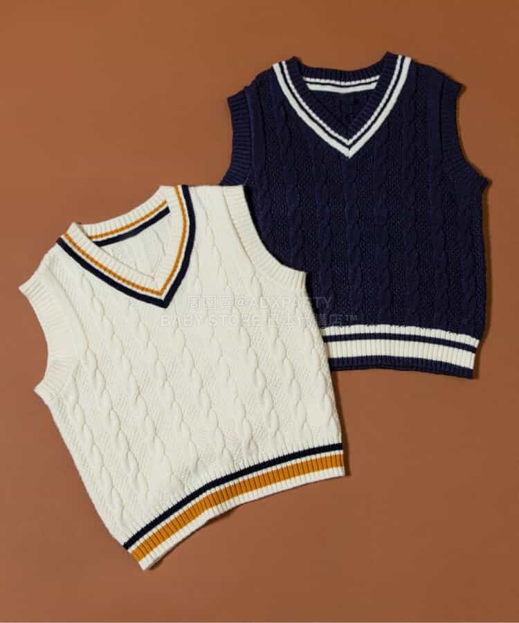 日本童裝 BREEZE 針織背心 90-130cm 男童款 冬季 TOPS 面試/宴會/表演