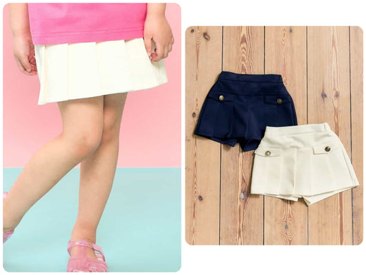 Japanese children's clothing apres les cours contact cool pleated culottes 80-140cm girls summer PANTS 