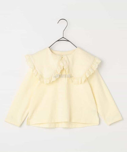 日本童裝 p.premier 蕾絲花邊荷葉邊上衣 80-140cm 女童款 秋季 TOPS