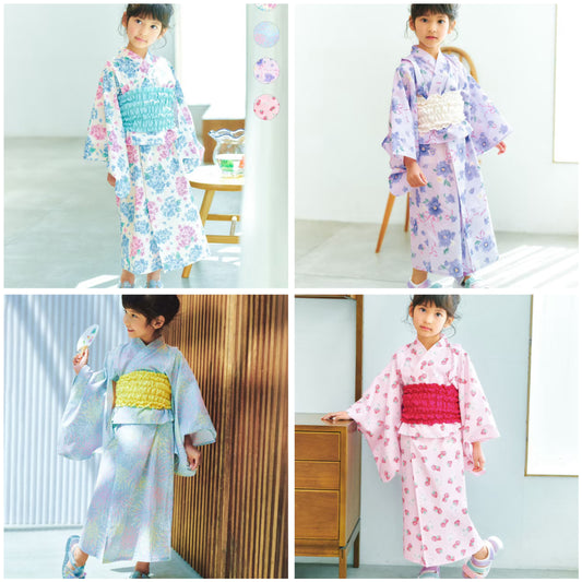 日本童裝 aF#a325 2Way 日本浴衣3件套裝 日本和服 110-140cm 女童款 夏季 OUTERWEAR DRESSES 日本夏祭慶典特輯