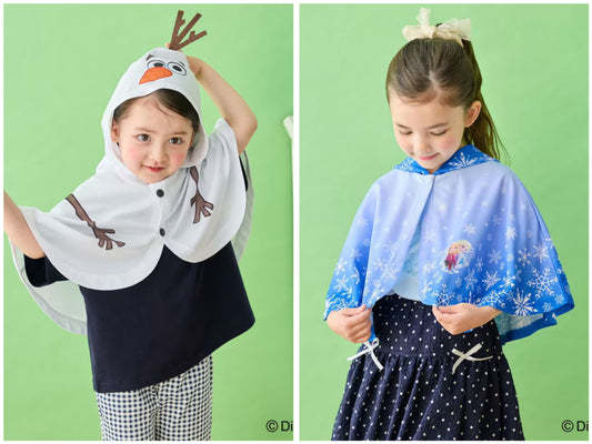 日本童裝 aF#a325 x Disney FROZEN 防UV 接觸冷感 披肩 100-140cm 男童款/女童款 夏季 OUTERWEAR