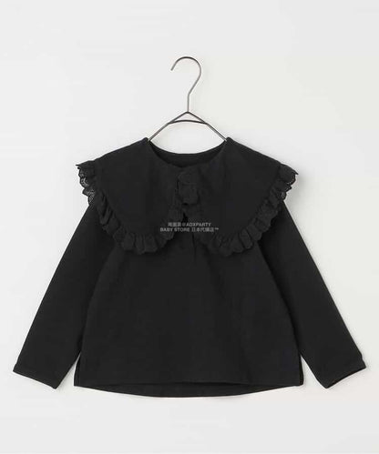 日本童裝 p.premier 蕾絲花邊荷葉邊上衣 80-140cm 女童款 秋季 TOPS