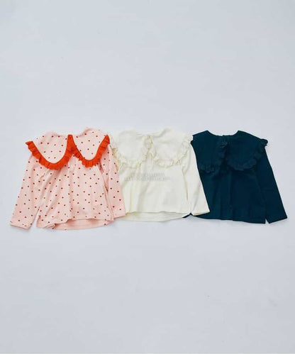 日本童裝 p.premier 蕾絲花邊荷葉邊上衣 80-140cm 女童款 秋季 TOPS