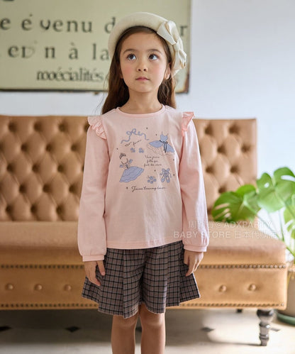 日本童裝 aF#a325 百搭休閒上衣 90-160cm 女童款 秋季 TOPS