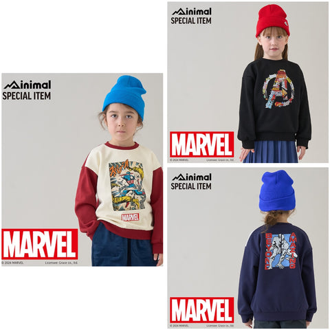 日本童裝 mini#ML x MARVEL 衛衣 100-140cm 男童款/女童款 冬季 TOPS