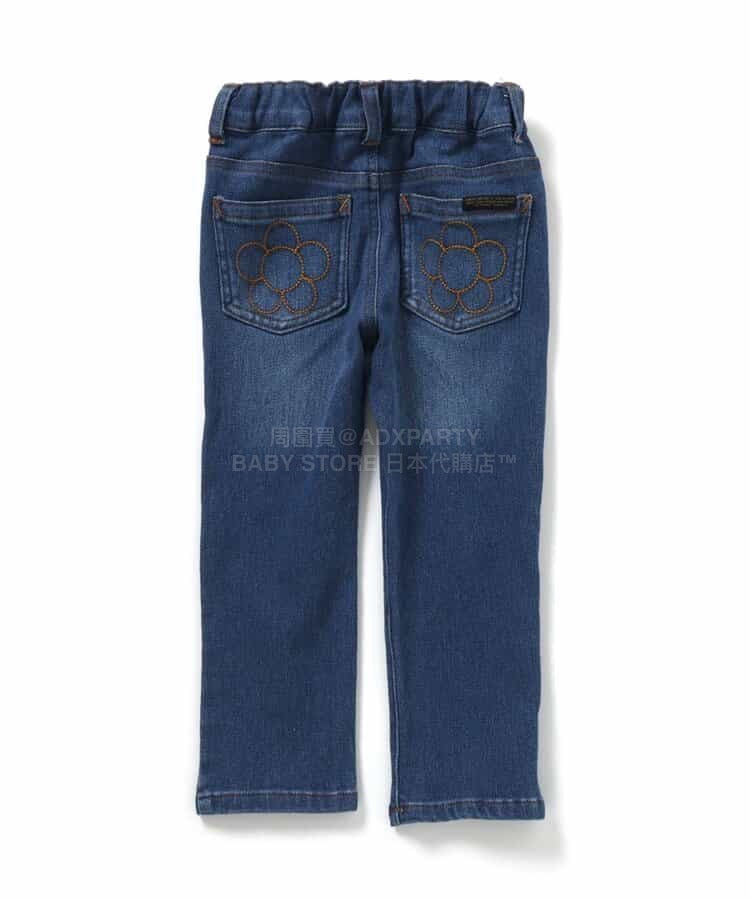 日本童裝 BREEZE 花花刺繡口袋牛仔褲 80-140cm 女童款 冬季 PANTS