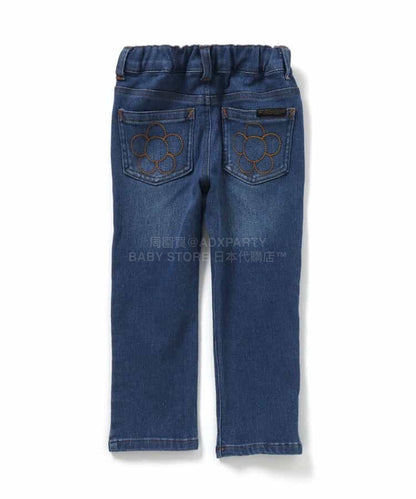 日本童裝 BREEZE 花花刺繡口袋牛仔褲 80-140cm 女童款 冬季 PANTS