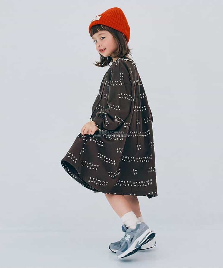 日本童裝 p.premier 喇叭形剪裁連身裙 80-140cm 女童款 秋季 DRESSES