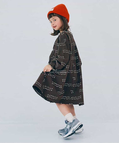 日本童裝 p.premier 喇叭形剪裁連身裙 80-140cm 女童款 秋季 DRESSES