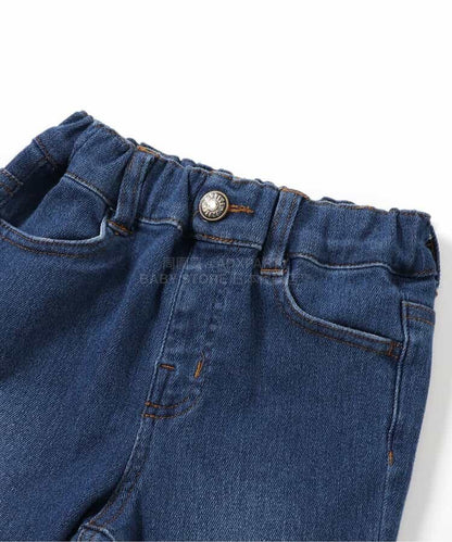 日本童裝 BREEZE 花花刺繡口袋牛仔褲 80-140cm 女童款 冬季 PANTS