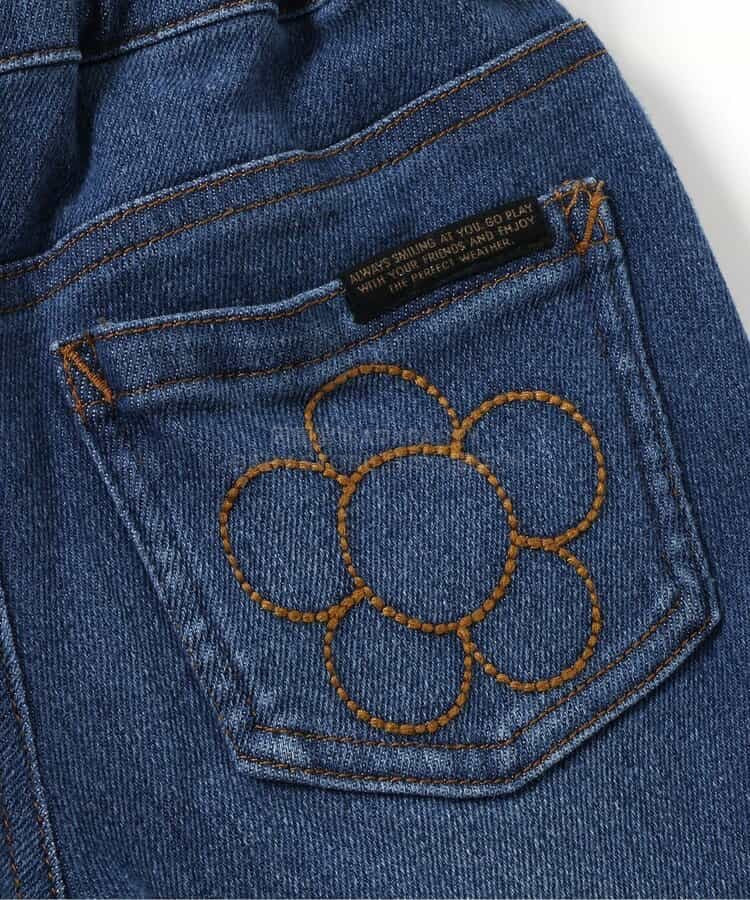 日本童裝 BREEZE 花花刺繡口袋牛仔褲 80-140cm 女童款 冬季 PANTS