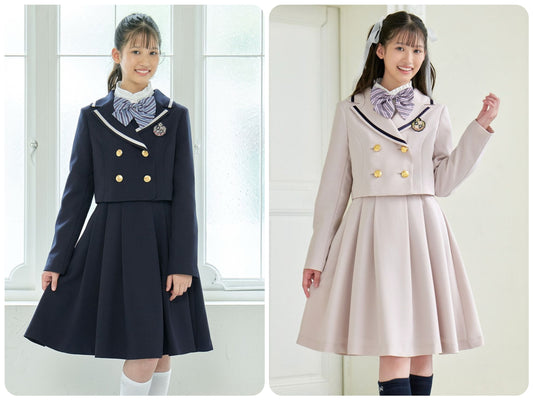 Japanese children's clothing aF#a325 preppy style five-piece suit 150-165cm girls summer TOPS DRESSES OUTERWEAR interview / banquet / performance 