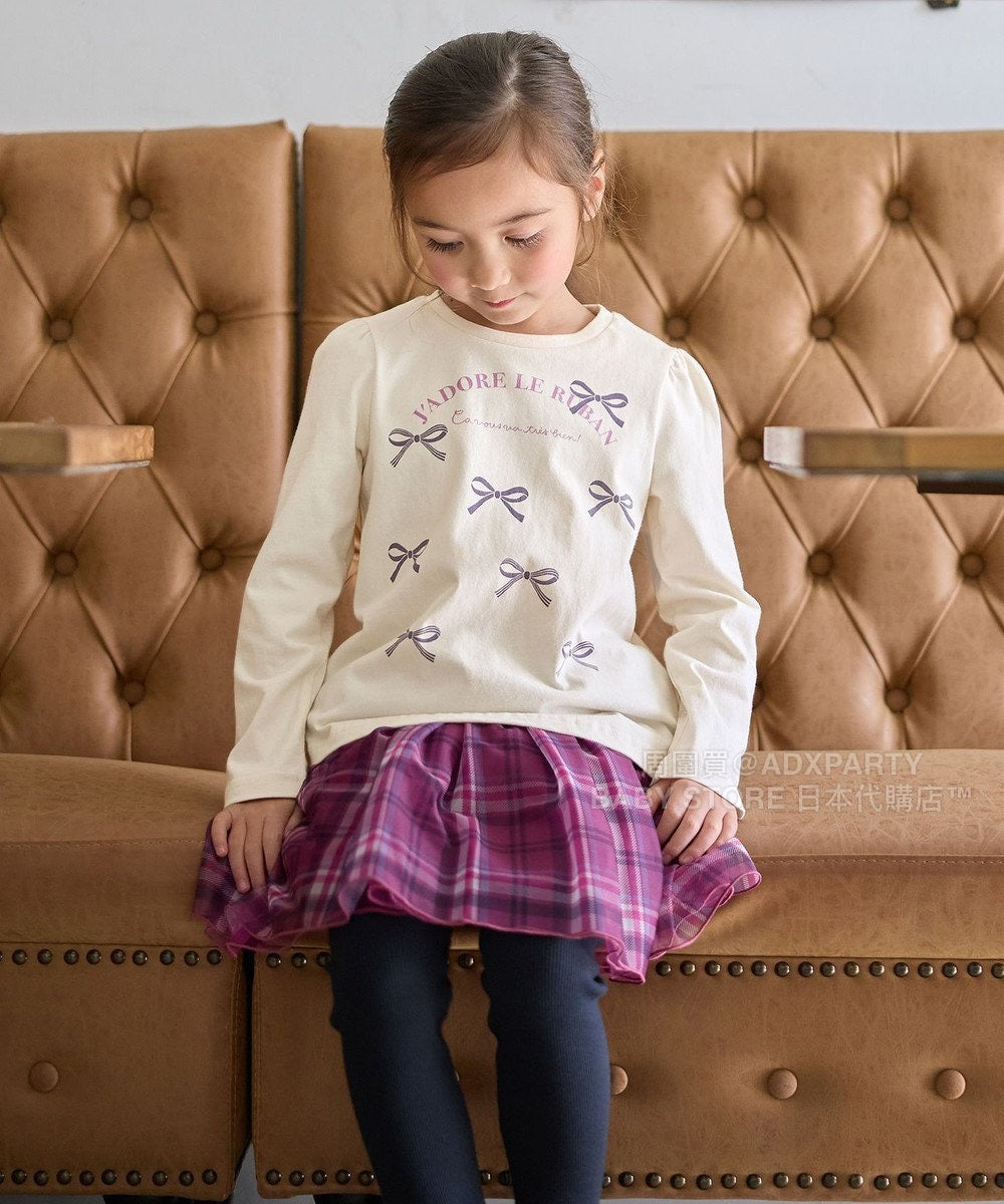 日本童裝 aF#a325 百搭休閒上衣 90-160cm 女童款 秋季 TOPS
