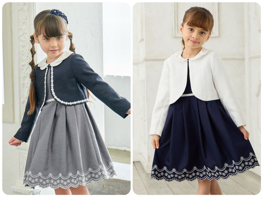 Japanese children's clothing aF#a325 dress two-piece suit 110-130cm girls summer dress outerwear interview / banquet / performance 
