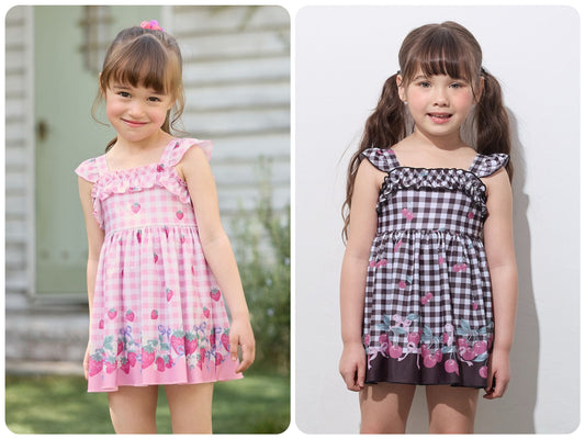 Japanese children's clothing aF#a325 UV protection fruit swimsuit 100-140cm girls summer play swimsuit special edition 